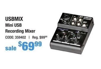 Long & McQuade Art pro audio mini usb recording mixer offer