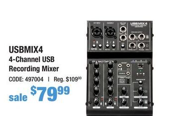 Long & McQuade Art pro audio 4 channel usb recording mixer offer