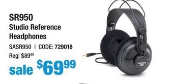 Long & McQuade Samson sr950 professional studio reference headphones offer