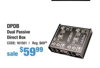 Long & McQuade Art pro audio dual passive direct box offer
