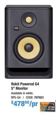 Long & McQuade Krk rokit powered g4 monitor 5'' (single) offer