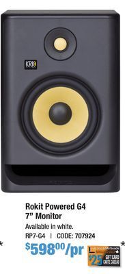 Long & McQuade Krk rokit rp7 g4 powered monitor 7'' (single) offer