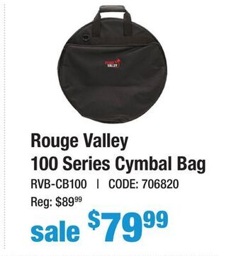 Long & McQuade Rouge valley cymbal bag 100 series offer