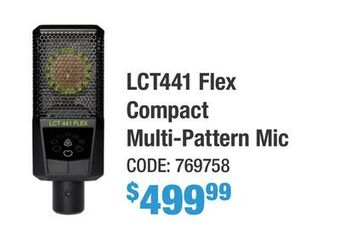 Long & McQuade Lewitt lct 441 flex compact multi-pattern studio microphone offer