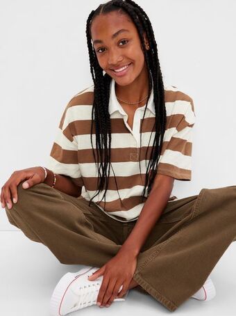 Gap Teen 100% organic cotton boxy polo shirt offer