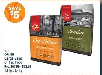 Ren’s Pets Depot Orijen large bags of cat food offer