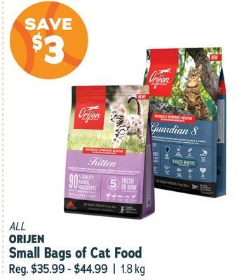 Ren’s Pets Depot Orijen small bags of cat food offer