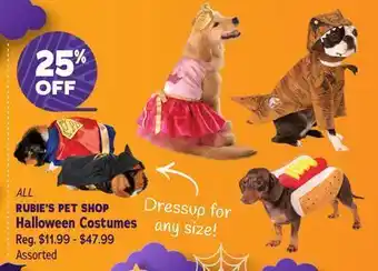 Ren’s Pets Depot Rubie's pet shop halloween costumers offer