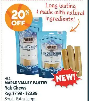 Ren’s Pets Depot All maple valley pantry yak chews offer