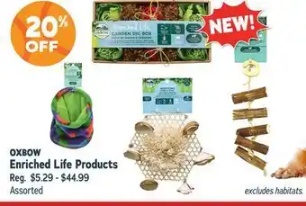 Ren’s Pets Depot Oxbow enriched life products offer