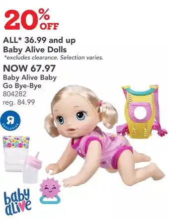 Toys R us Baby alive baby go bye-bye - english edition - r exclusive offer
