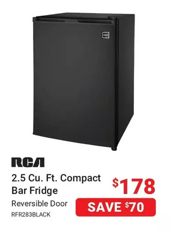 Visions Electronics Rca 2.5 cu. ft. compact bar fridge offer