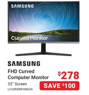 Visions Electronics Samsung 32" fhd curved computer monitor offer