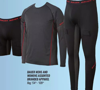 Hockey Life Bauer mens and womens assorted branded apparel offer