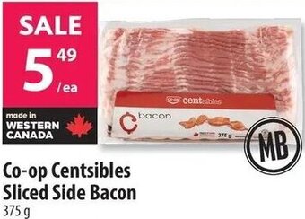 Co-op Co-op Centsibles Sliced Side Bacon 375 g offer