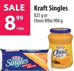 Co-op Kraft Singles 825 g or Cheez Whiz 900 g offer