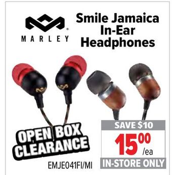 2001 Audio Video Marley smile jamaica in-ear headphones offer