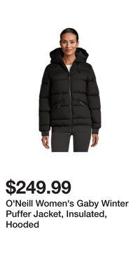 Sport Chek O'neill women's gaby winter puffer jacket, insulated, hooded offer