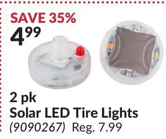 Princess Auto 2 pk solar led tire lights offer