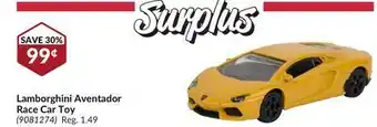 Princess Auto Lamborghini aventador race car toy offer