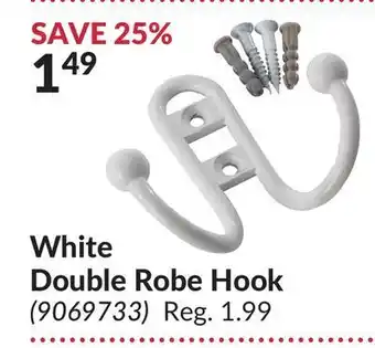 Princess Auto White double robe hook offer