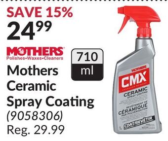 Princess Auto Mothers ceramic spray coating offer