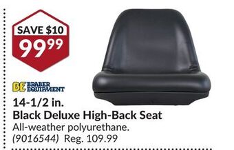 Princess Auto 14-1/2 in. black deluxe high-back seat offer