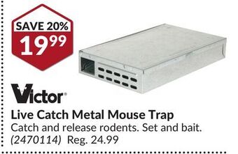 Princess Auto Live catch metal mouse trap offer