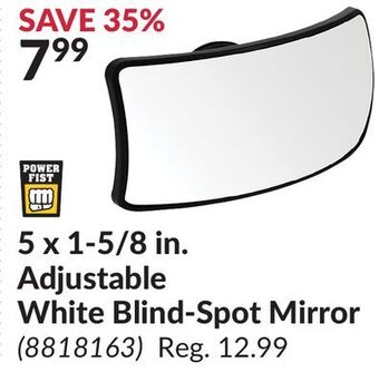 Princess Auto 5 x 1-5/8 in. adjustable white blind-spot mirror offer