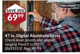 Princess Auto 47 in. digital aluminum level check level offer