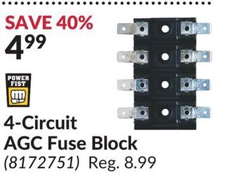 Princess Auto 4-circuit agc fuse block offer
