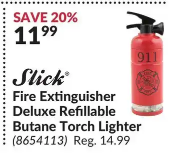Princess Auto Fire extinguisher deluxe refillable butane torch lighter offer
