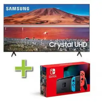 Aaron's 65" samsung 4k ultra hd smart tv & nintendo switch 32gb bundle offer