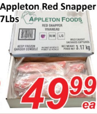 Appleton red snapper 7lbs