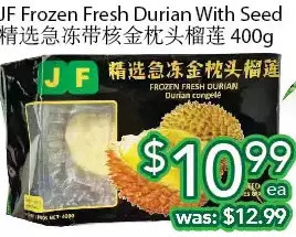 Ample Food Market Jf frozen fresh durian with seed offer