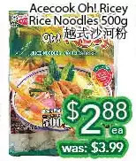 Ample Food Market Acecook oh! ricey rice noodles offer