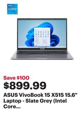 Best Buy Asus vivobook 15 x515 15.6" laptop - slate grey (intel core i5-1135g7/1tb ssd/16gb ram/windows 11) offer