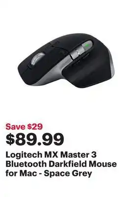 Best Buy Logitech mx master 3 bluetooth darkfield mouse for mac - space grey offer