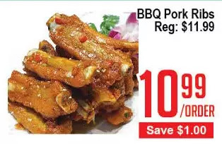 Skyland Foodmart Bbq pork ribs offer
