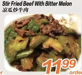 Seasons Foodmart Stir fried beef with bitter melon offer