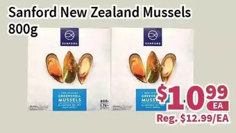 Blue Sky Supermarket Sanford new zealand mussels offer