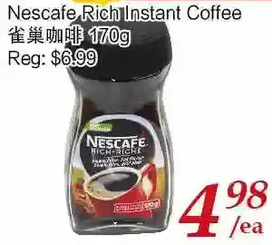 Tone Tai Supermarket Nescafe rich instant coffee offer