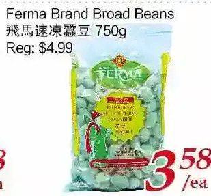 Tone Tai Supermarket Ferma brand broad beans offer