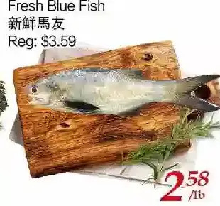 Tone Tai Supermarket Fresh blue fish offer