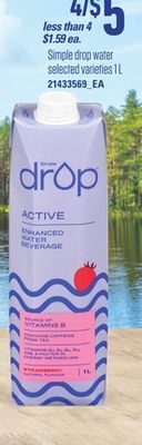 Zehrs Markets Simple drop water, 1 l offer