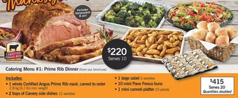 Fortinos Prime rib dinner offer