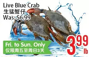 Bestco Food Mart Live blue crab offer