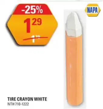 NAPA Auto Parts Tire crayon white offer