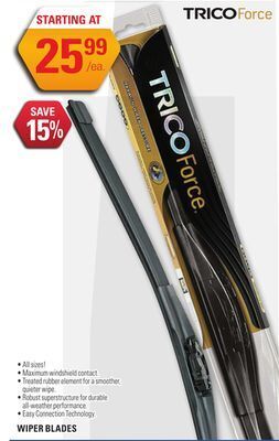 NAPA Auto Parts Wiper blades offer