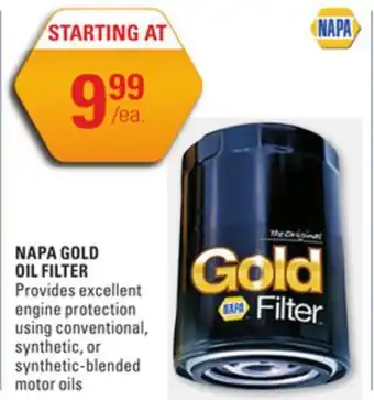 NAPA Auto Parts Oil filter offer
